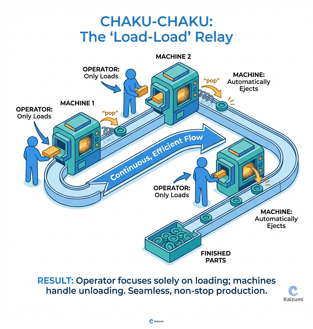 Illustration explaining Chaku-Chaku