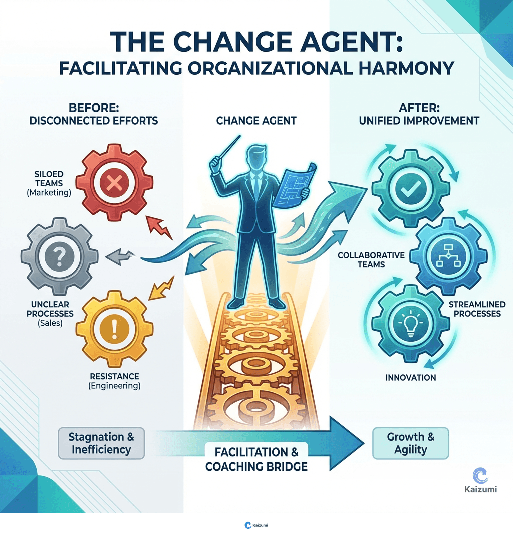 Illustration explaining Change Agent