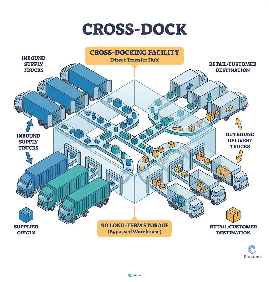 Illustration explaining Cross-Dock