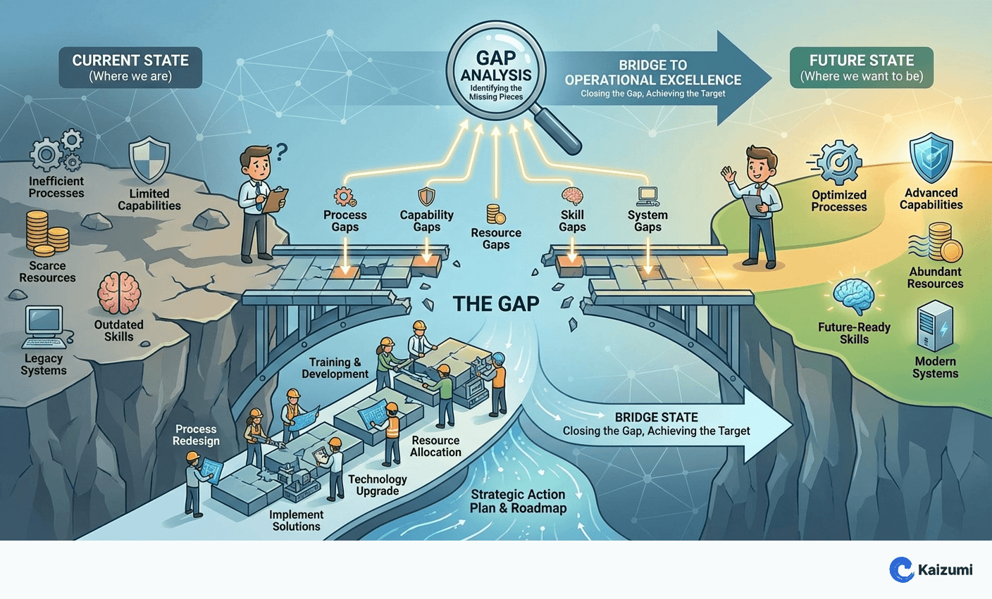 Illustration explaining Gap Analysis
