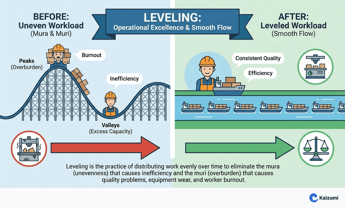 Illustration explaining Leveling
