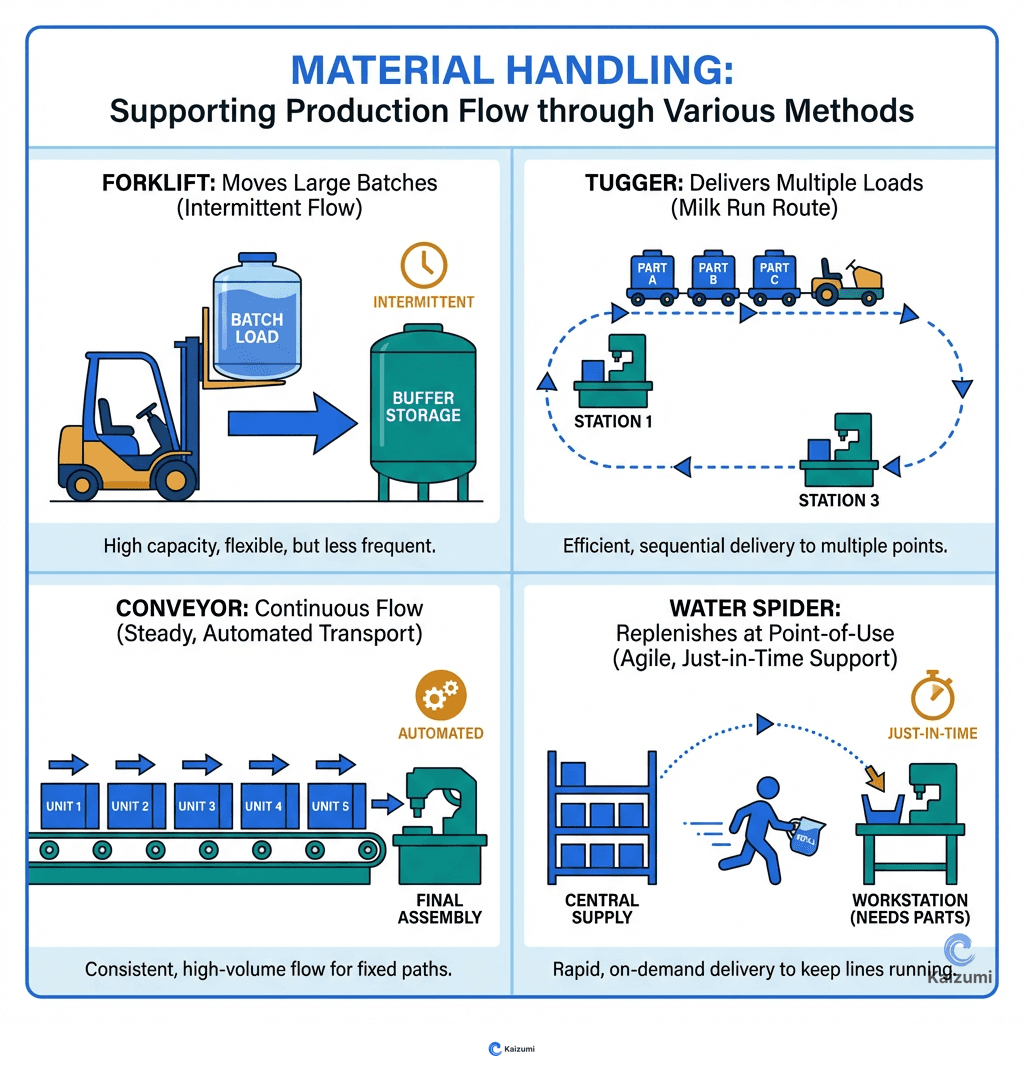Illustration explaining Material Handling