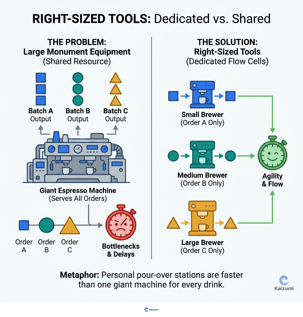 Illustration explaining Right-Sized Tools