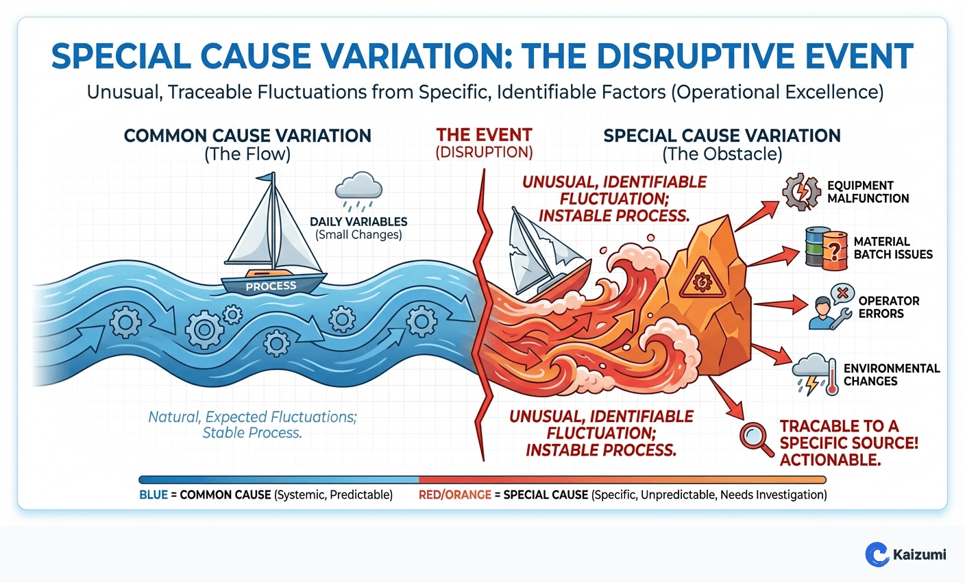 Illustration explaining Special Cause Variation