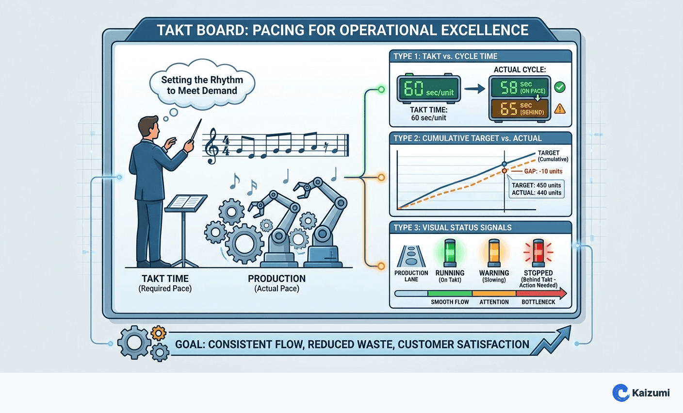 Illustration explaining Takt Board