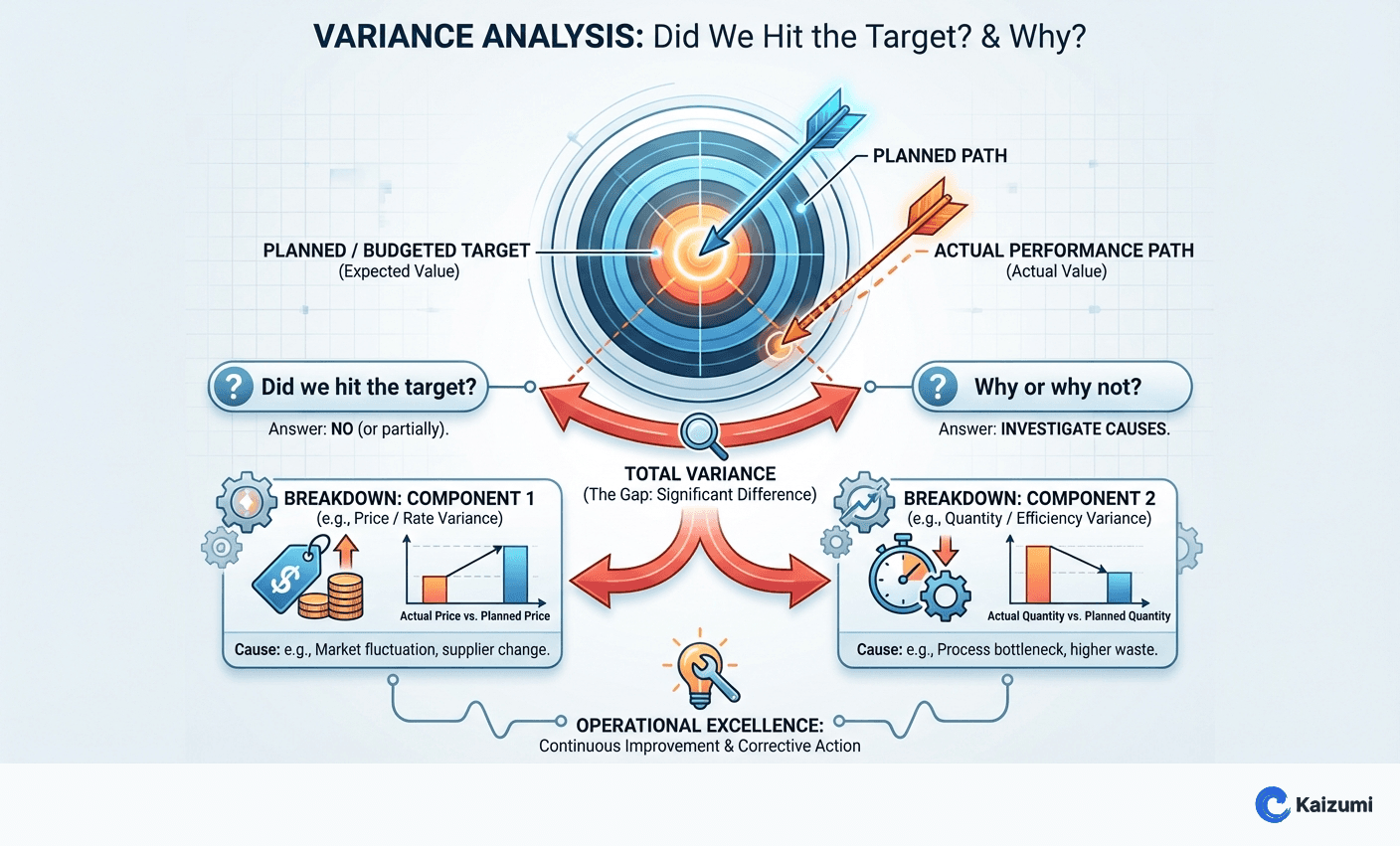 Illustration explaining Variance Analysis