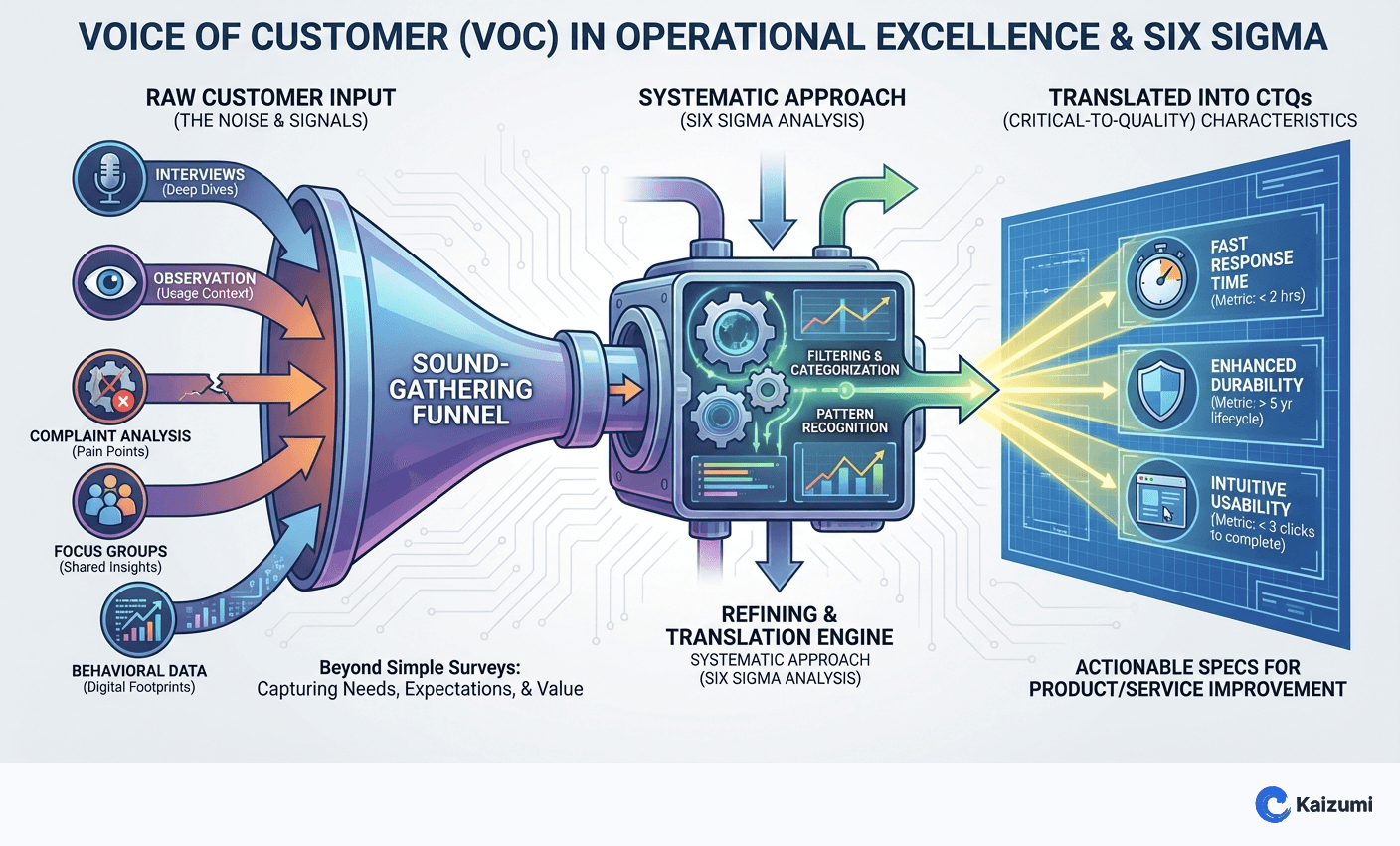 Illustration explaining Voice of Customer