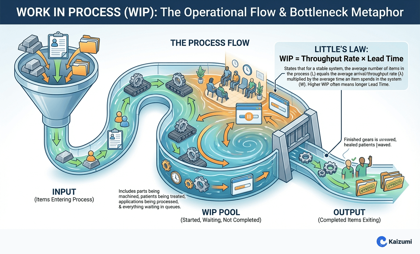 Illustration explaining Work in Process