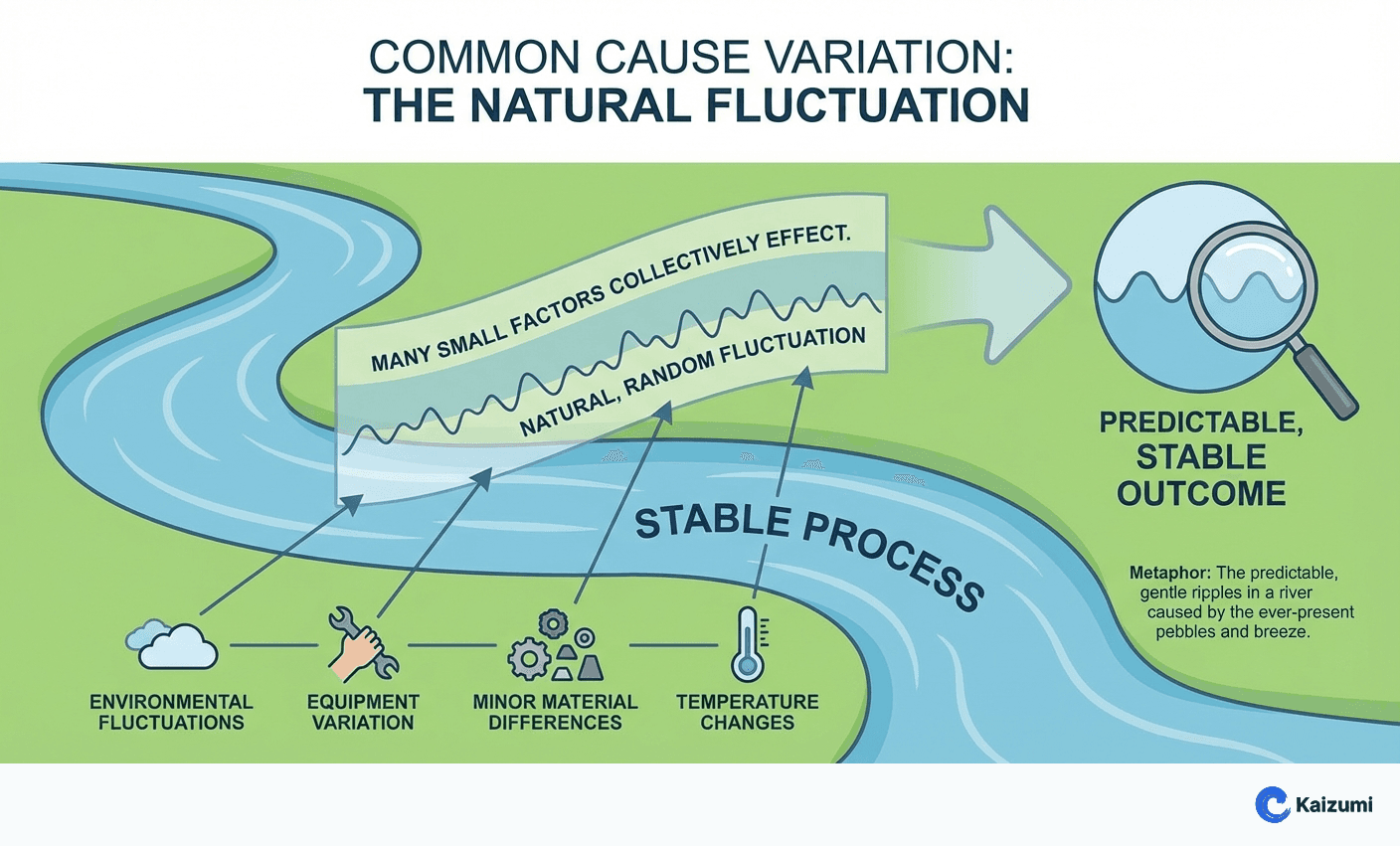 Illustration explaining Common Cause Variation