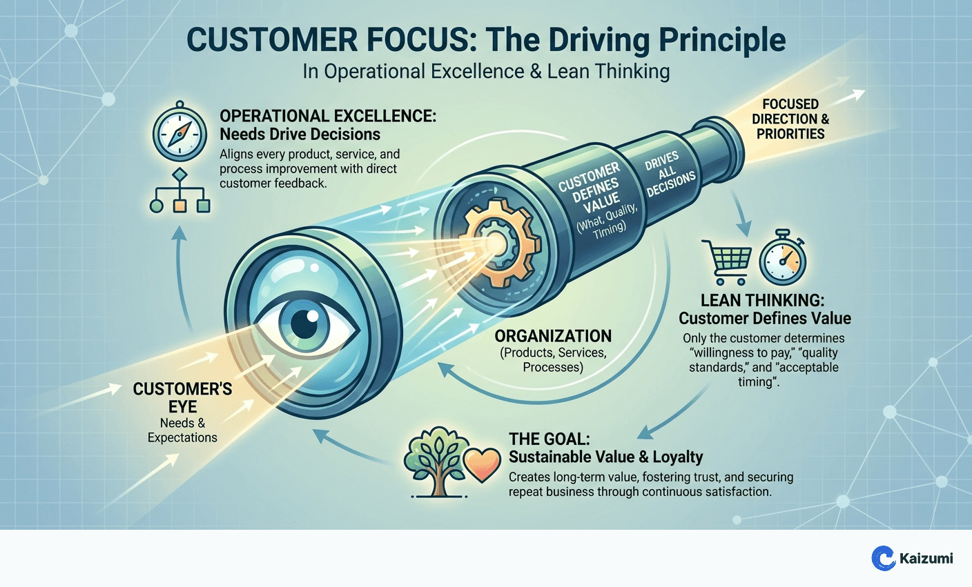 Illustration explaining Customer Focus