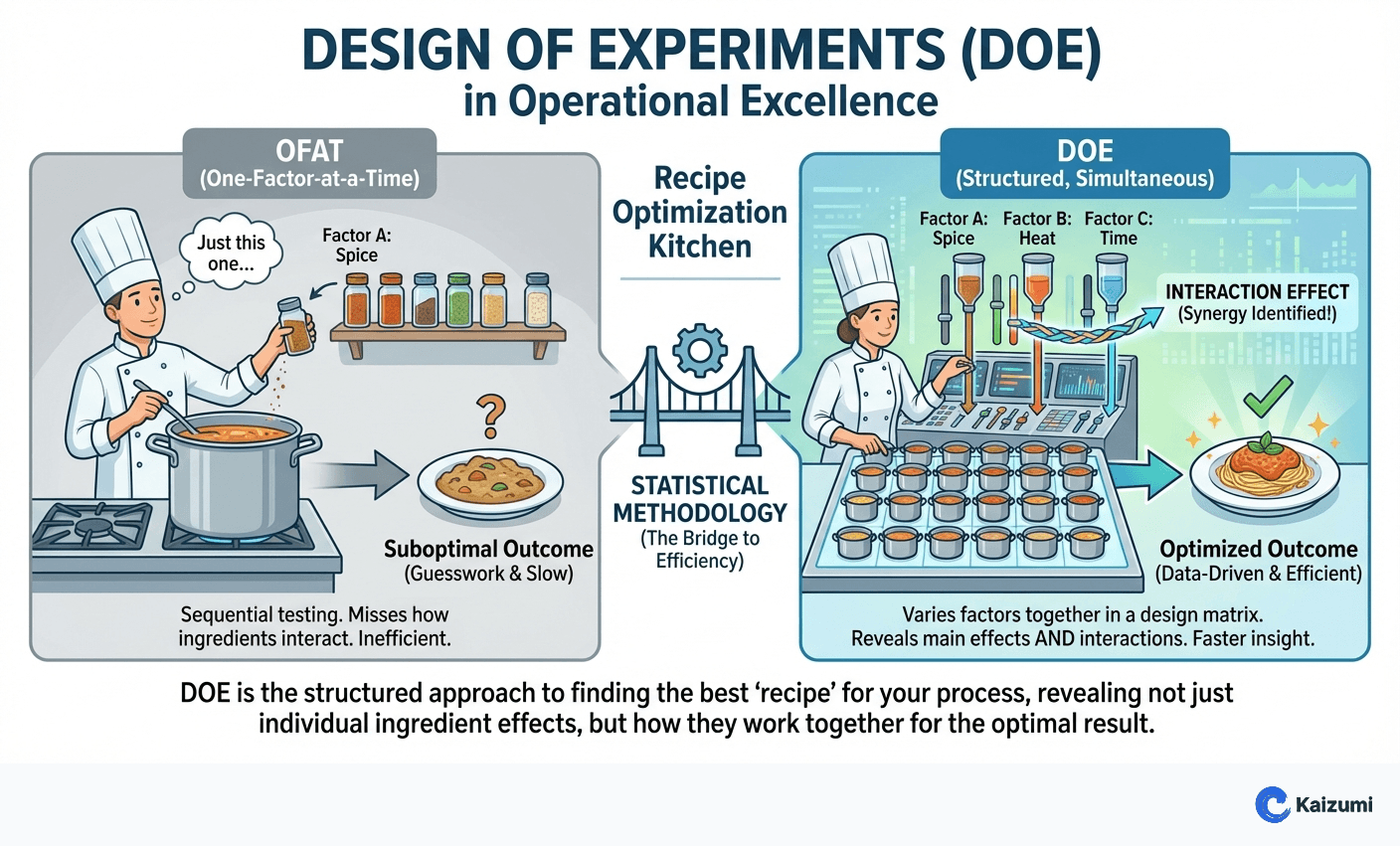 Illustration explaining DOE