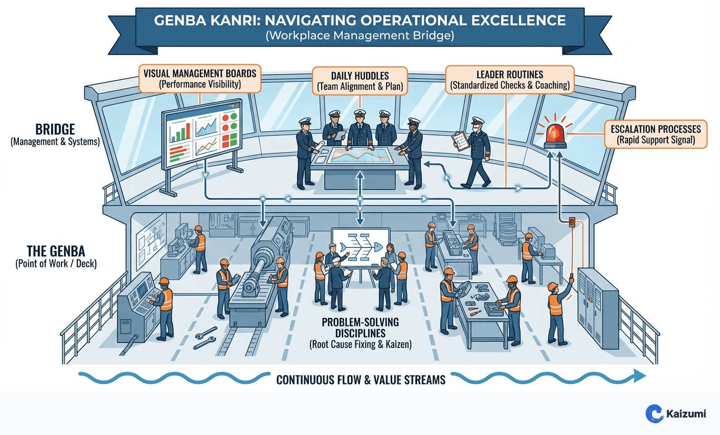 Illustration explaining Genba Kanri