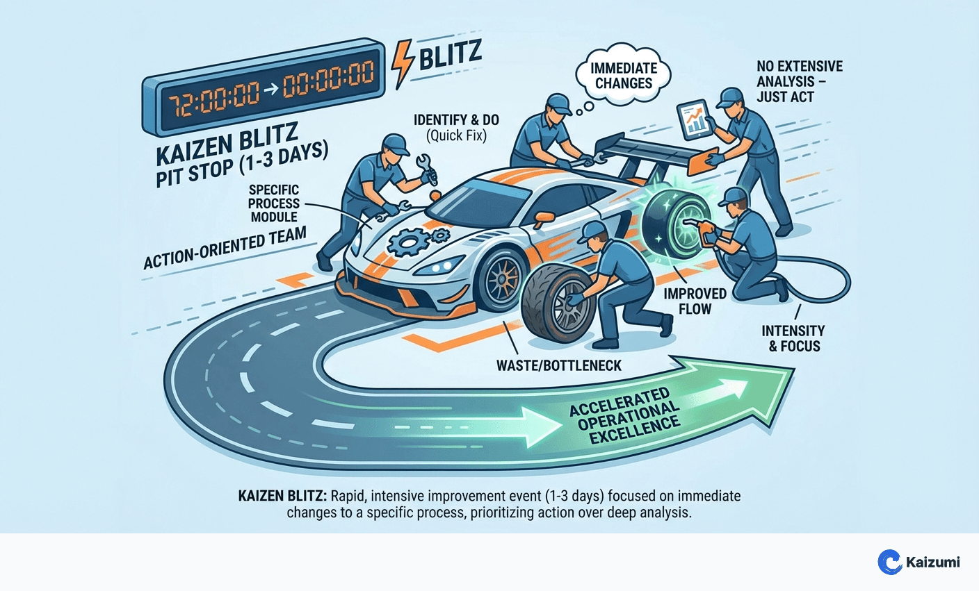 Illustration explaining Kaizen Blitz
