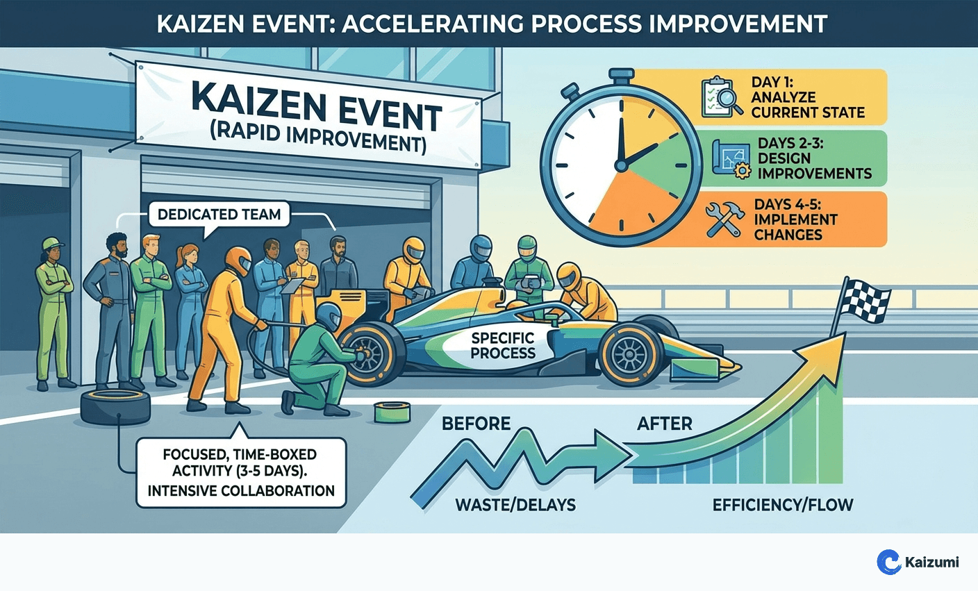 Illustration explaining Kaizen Event
