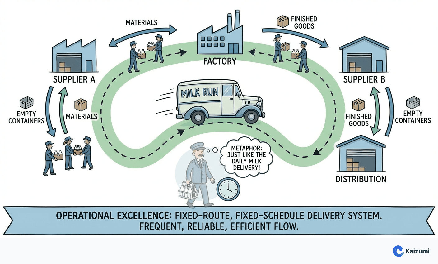Illustration explaining Milk Run