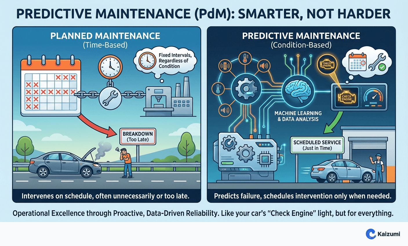 Illustration explaining Predictive Maintenance