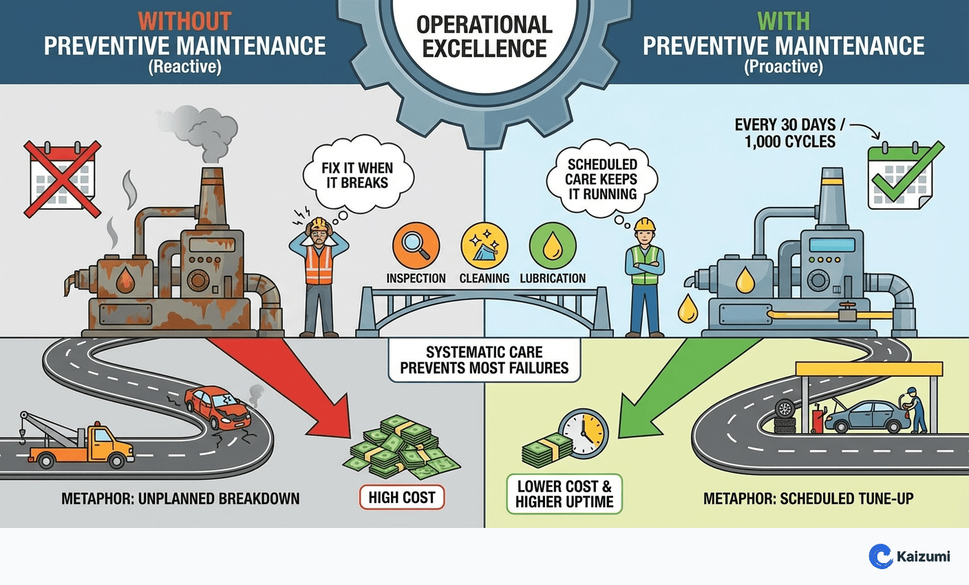 Illustration explaining Preventive Maintenance