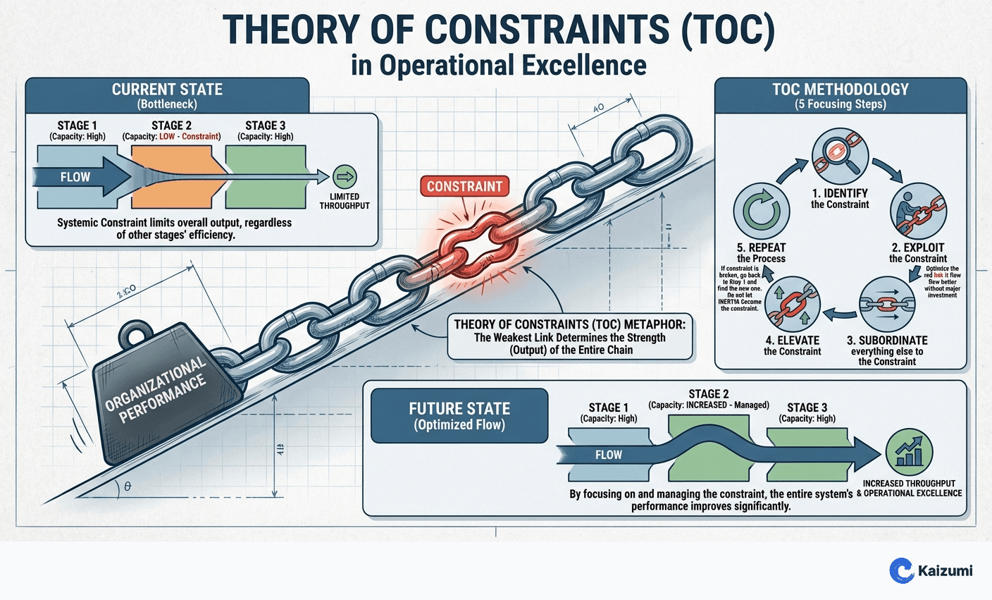 Illustration explaining Theory of Constraints