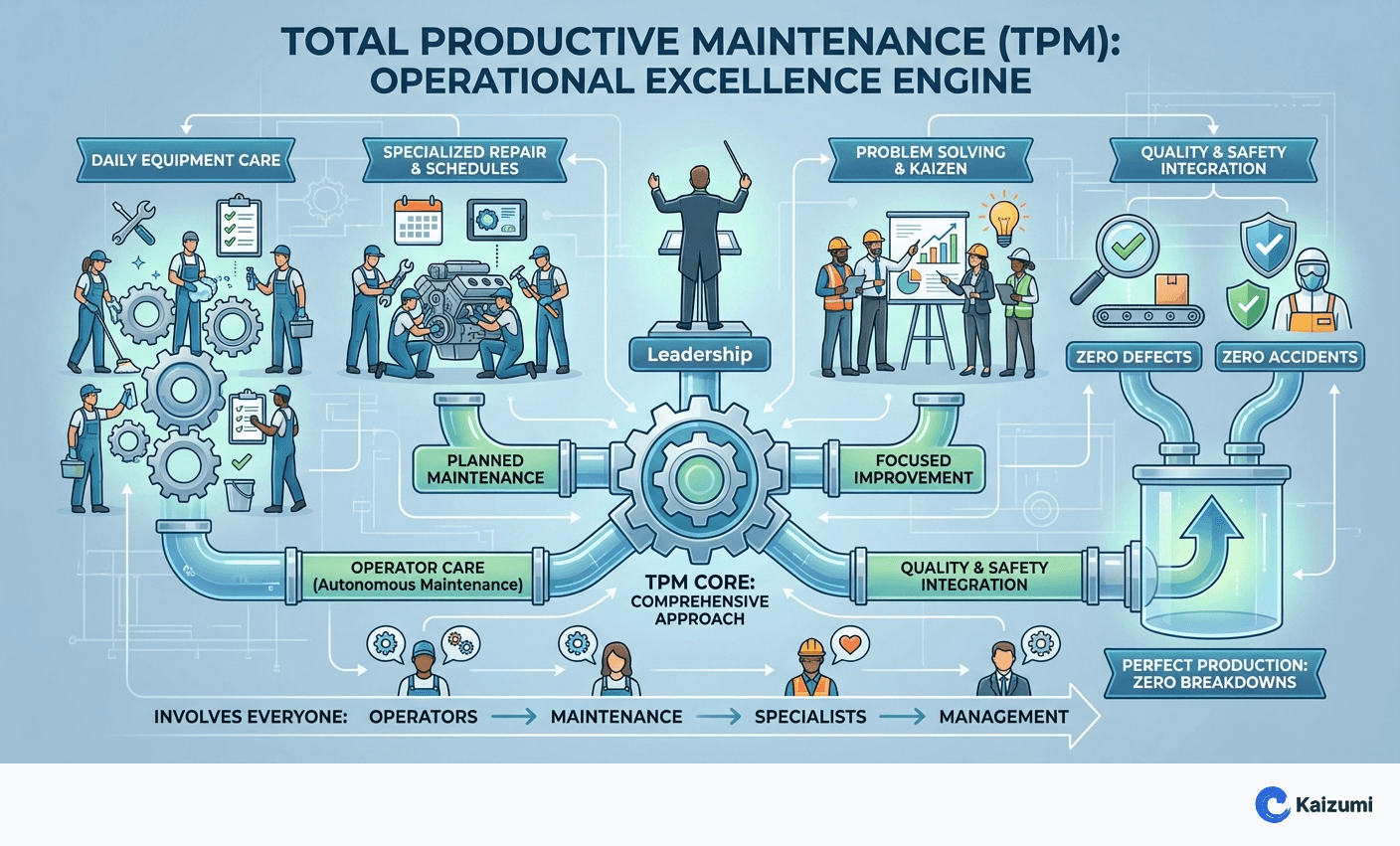 Illustration explaining Total Productive Maintenance