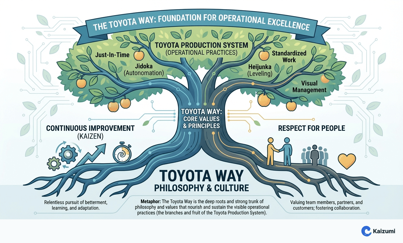 Illustration explaining Toyota Way