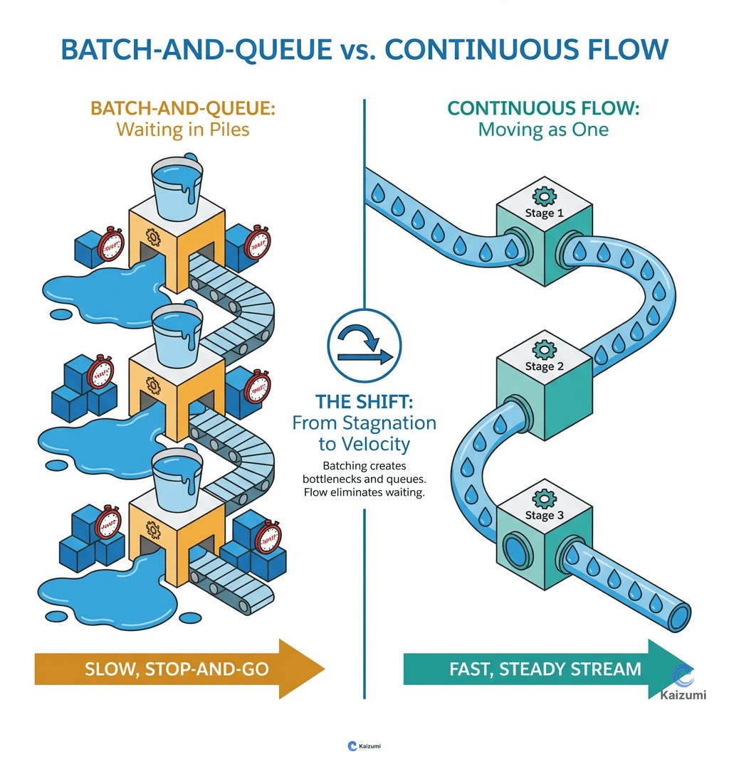 Illustration explaining Batch-and-Queue