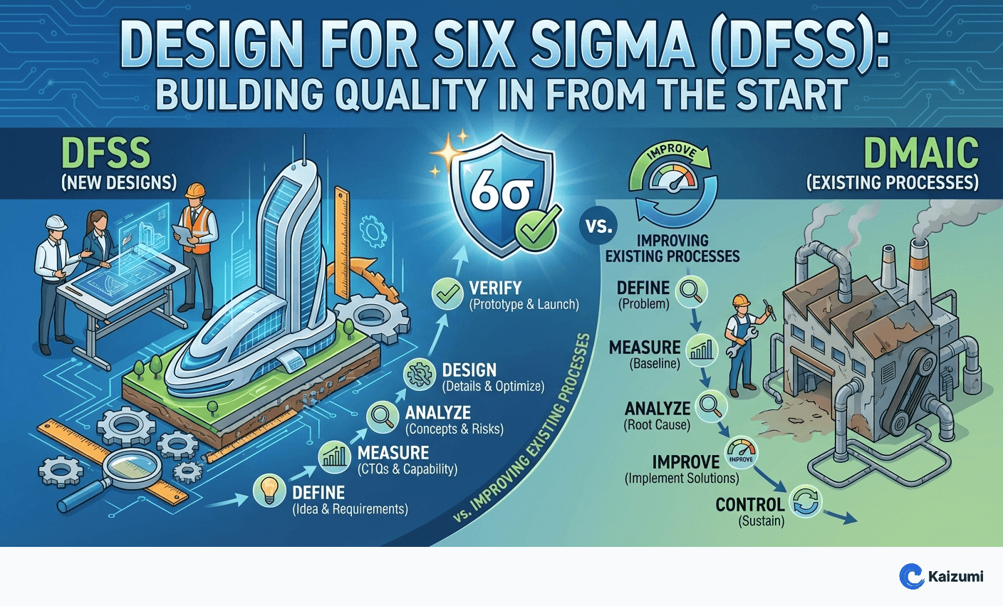 Illustration explaining DFSS