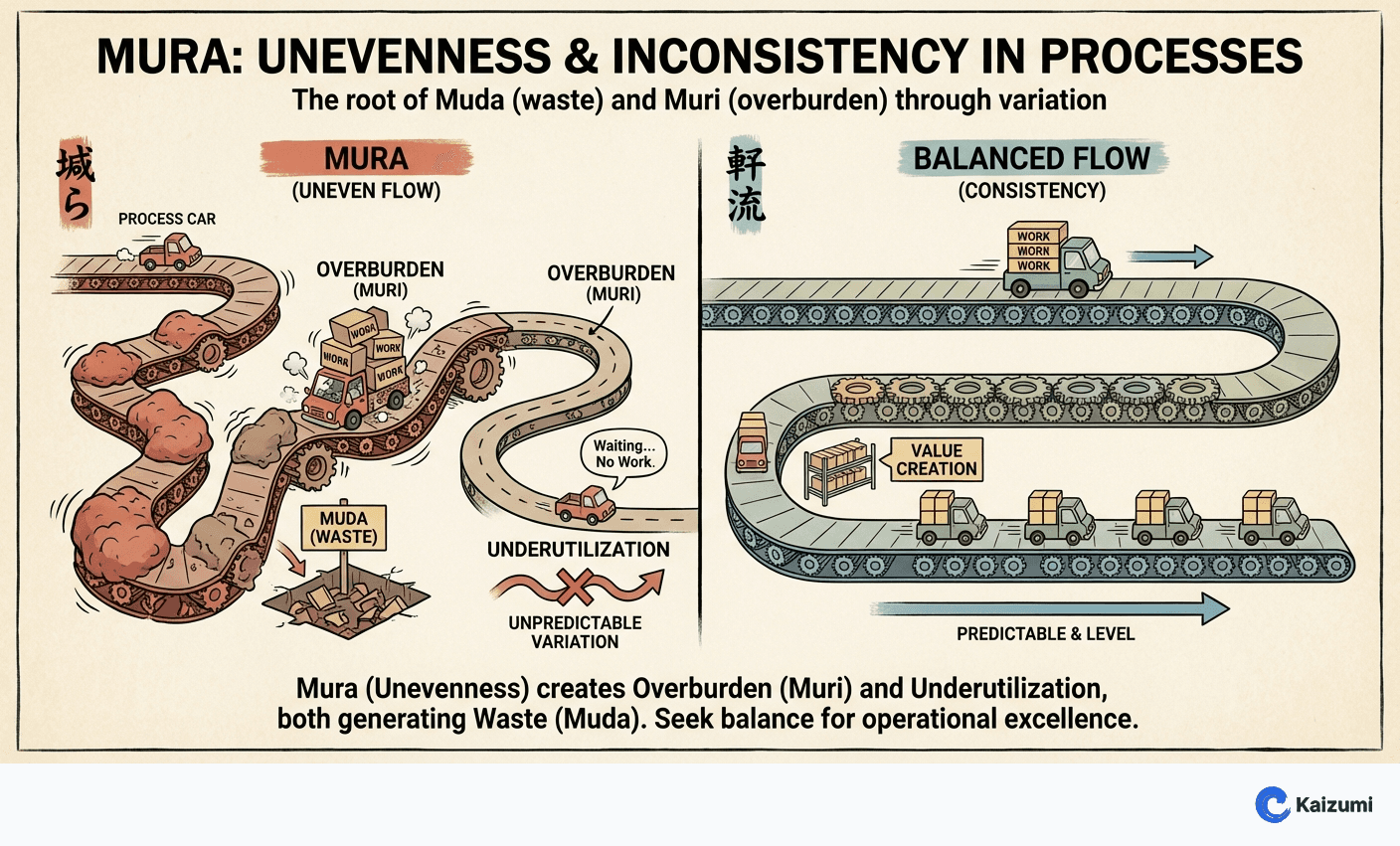 Illustration explaining Mura