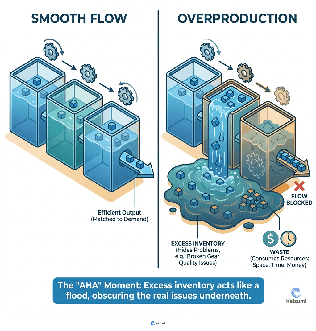 Illustration explaining Overproduction