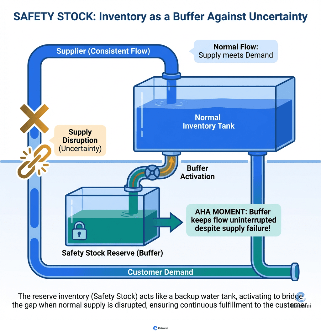 Illustration explaining Safety Stock