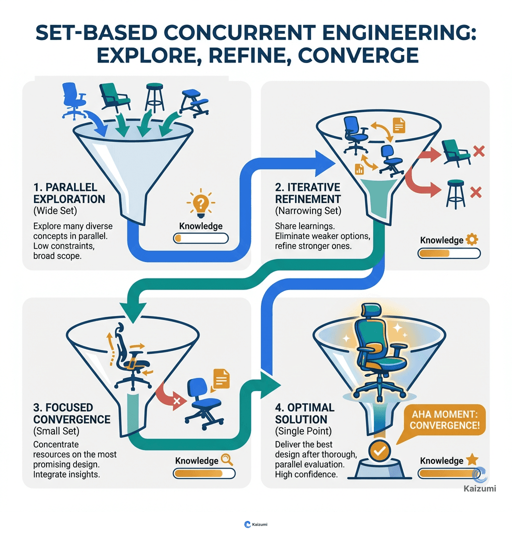 Illustration explaining Set-Based Concurrent Engineering