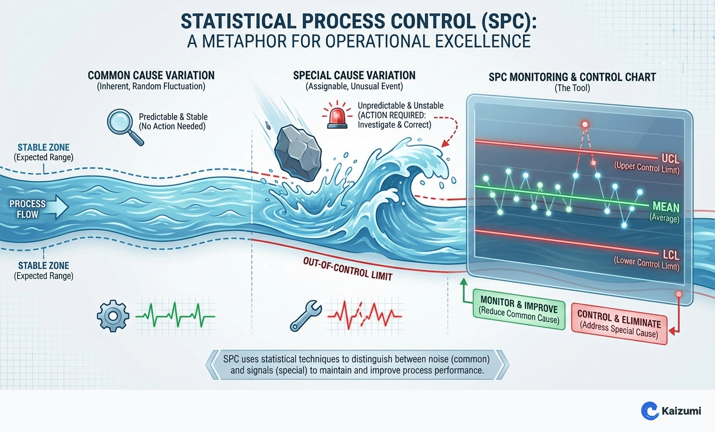 Illustration explaining Statistical Process Control