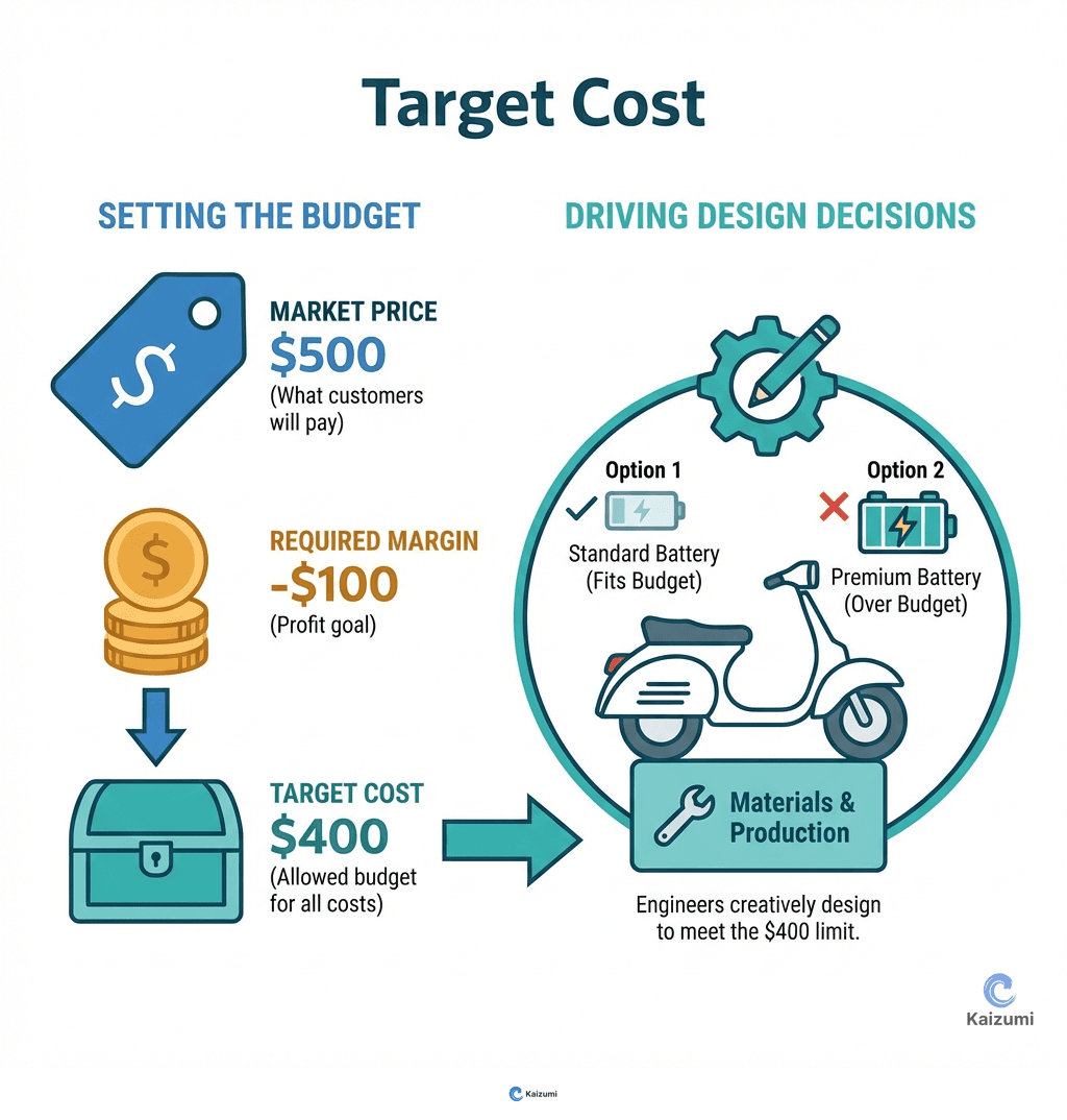 Illustration explaining Target Cost